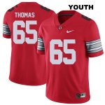 Youth NCAA Ohio State Buckeyes Phillip Thomas #65 College Stitched 2018 Spring Game Authentic Nike Red Football Jersey GR20S65SM